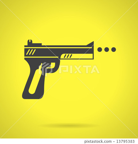 Black sport airgun flat vector icon Black sport airgun flat vector icon 13795383