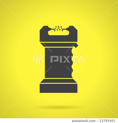 Black icon for stun gun 13795401