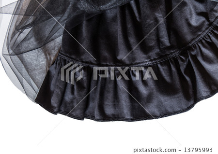 Part of black tutu skirt isolated Part of black tutu skirt isolated 13795993