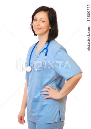 Young smiling doctor isolated 13800735