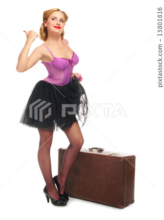 Pretty woman with suitcase 13801816
