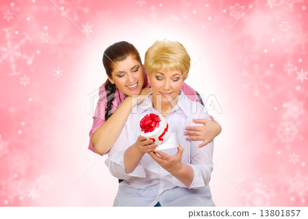 Daughter giving gift to her mother 13801857