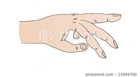 human hand with pointing ring finger 13804700