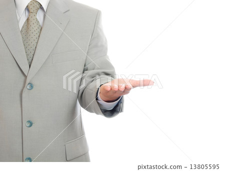 Businessman showing gesture isolated 13805595