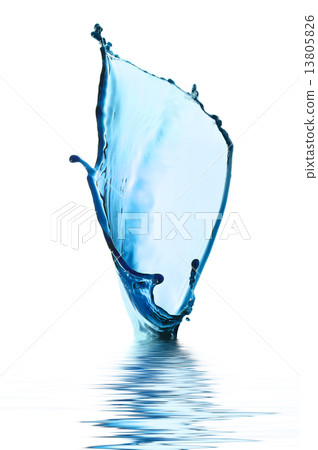 Blue transparent water splash Blue transparent water splash 13805826