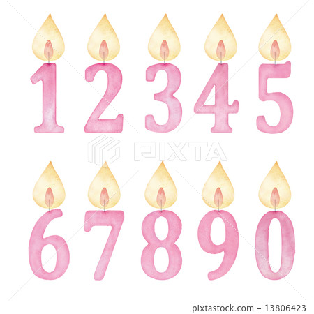 Illustration of a number candle 13806423