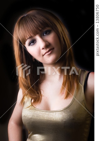 Beautiful girl with red hair 13806750