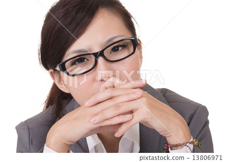 Serious business woman 13806971