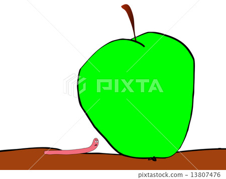 worm and big apple 13807476