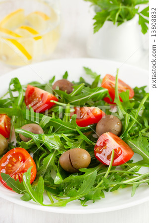 vegetable salad on the white plate 13808832