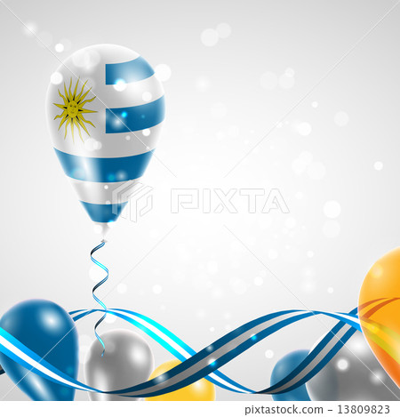 Flag of Uruguay on balloon 13809823