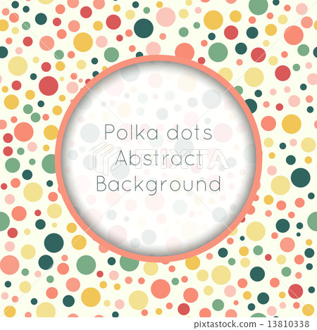 Seamless pattern, stylish colorful vintage polka dot texture 13810338