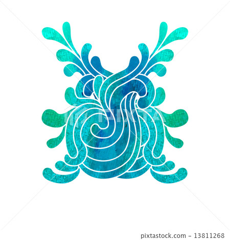 Green blue decorative composition Green blue decorative composition 13811268