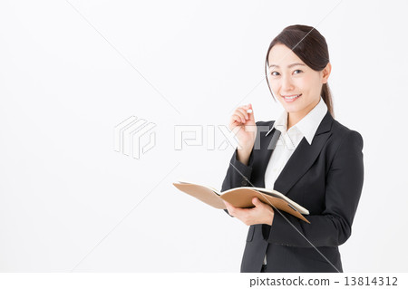 Business woman white back image Business woman white back image 13814312