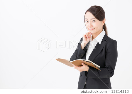 Business woman white back image Business woman white back image 13814313