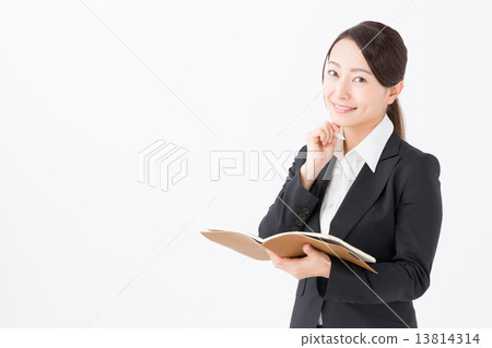 Business woman white back image Business woman white back image 13814314