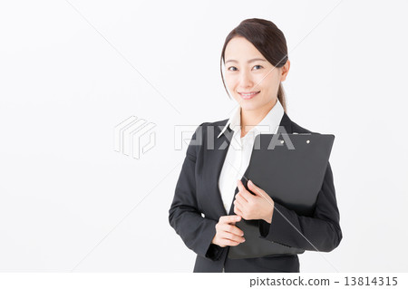 Business woman white back image Business woman white back image 13814315