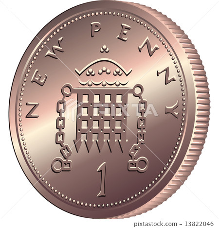 vector British money, coin one pens vector British money, coin one pens 13822046