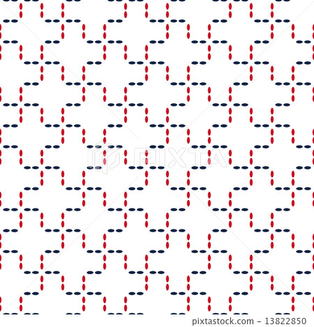 Sashimo風格背景·圖案十字線連接（紅色×藍色BG傳輸） 13822850
