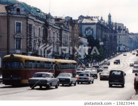 In Vladivostok city in 1994 shortly after opening to the outside 13823344