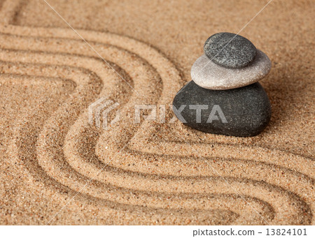 Japanese Zen stone garden Japanese Zen stone garden 13824101