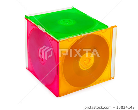 Cube made of computer disks 13824142