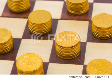 Money on chess board Money on chess board 13824381