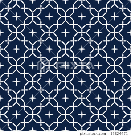 Sashimi-style background · Pattern Flower cross (White Background Navy) Sashimi-style background · Pattern Flower cross (White Background Navy) 13824471
