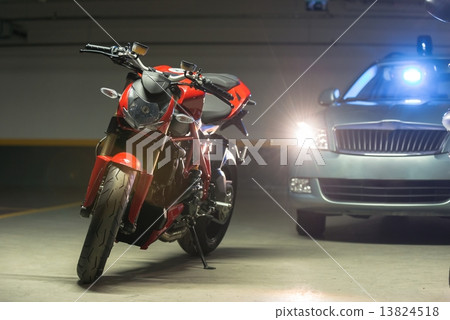Motorcycle parking in garage Motorcycle parking in garage 13824518