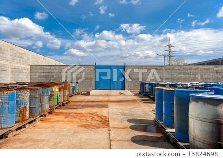 Several barrels of toxic waste  13824698