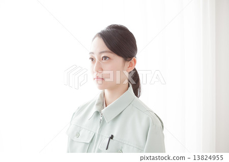 工人 女生 女孩 13824955