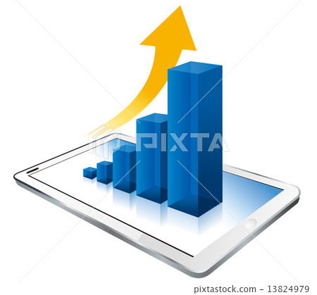 smart phone, graphing, rise 13824979