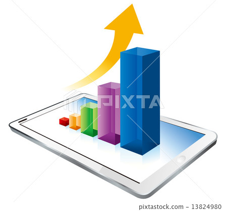 smart phone, graphing, rise 13824980