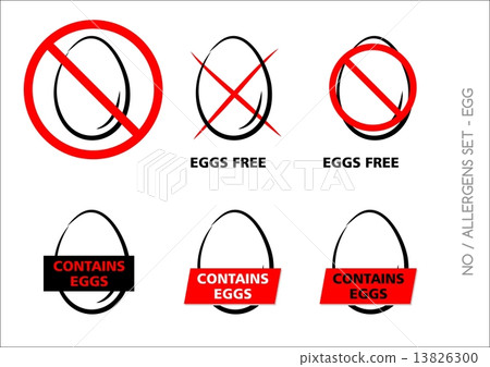 Vector Egg Free Symbols on white background 13826300