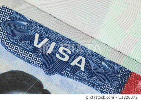 USA American visa texture background for travel concept 13826372