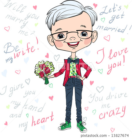 Vector Hipster groom Vector Hipster groom 13827674