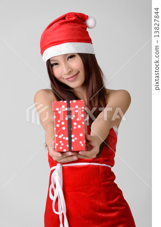 Asian Christmas girl 13827844