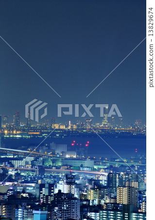 背景材料：城市夜景 13829674