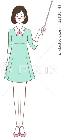 Female pointer troubled face Female pointer troubled face 13830443