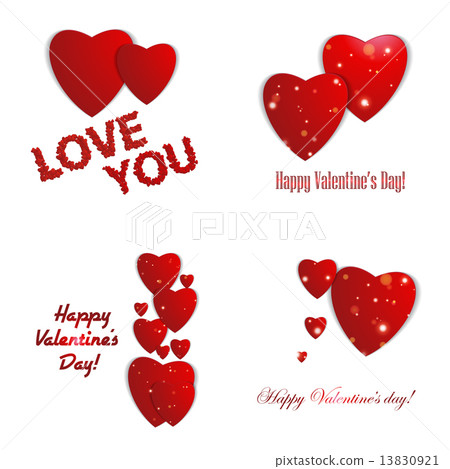 Valentines day. Abstract paper hearts. Love. Valentine background with hearts 13830921