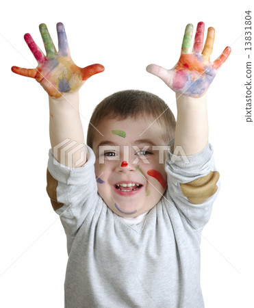 hands in multicolored paints hands in multicolored paints 13831804