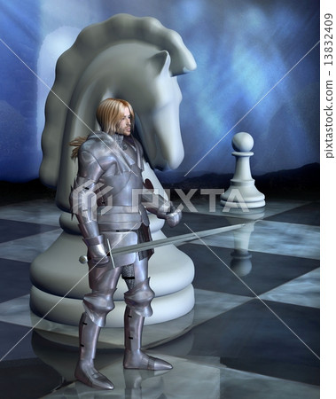 Chess Pieces - the White Knight 13832409