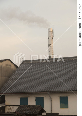 Roof and chimney of a sake brewery Roof and chimney of a sake brewery 13832892
