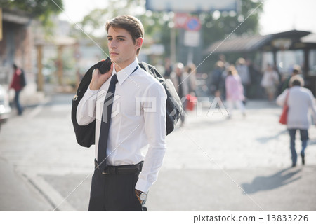 young handsome elegant blonde model man 13833226