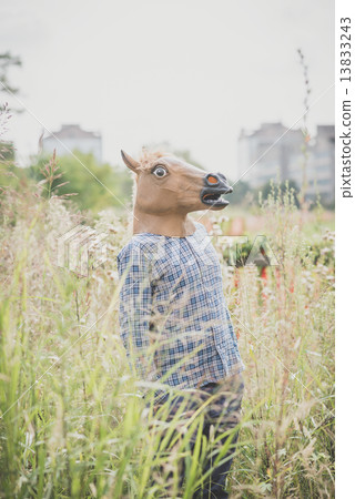horse mask absurd man horse mask absurd man 13833243