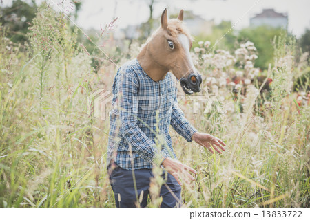 horse mask absurd man horse mask absurd man 13833722