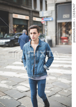 young handsome alternative dark model man 13834247