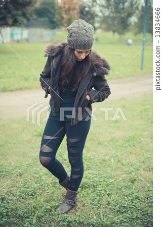 young beautiful brunette woman 13834666