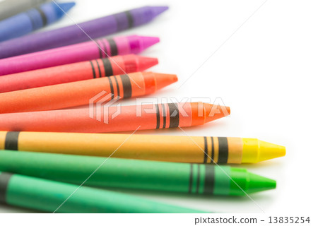 Colorful crayon white back 13835254