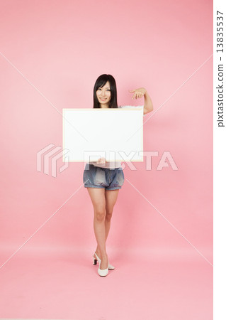 A young woman with Macy's sage board A young woman with Macy's sage board 13835537